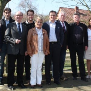 Der Vorstand des SPD Ortsvereins Friedrichsfeld/Spellen mit dem Landtagsabgeordneten